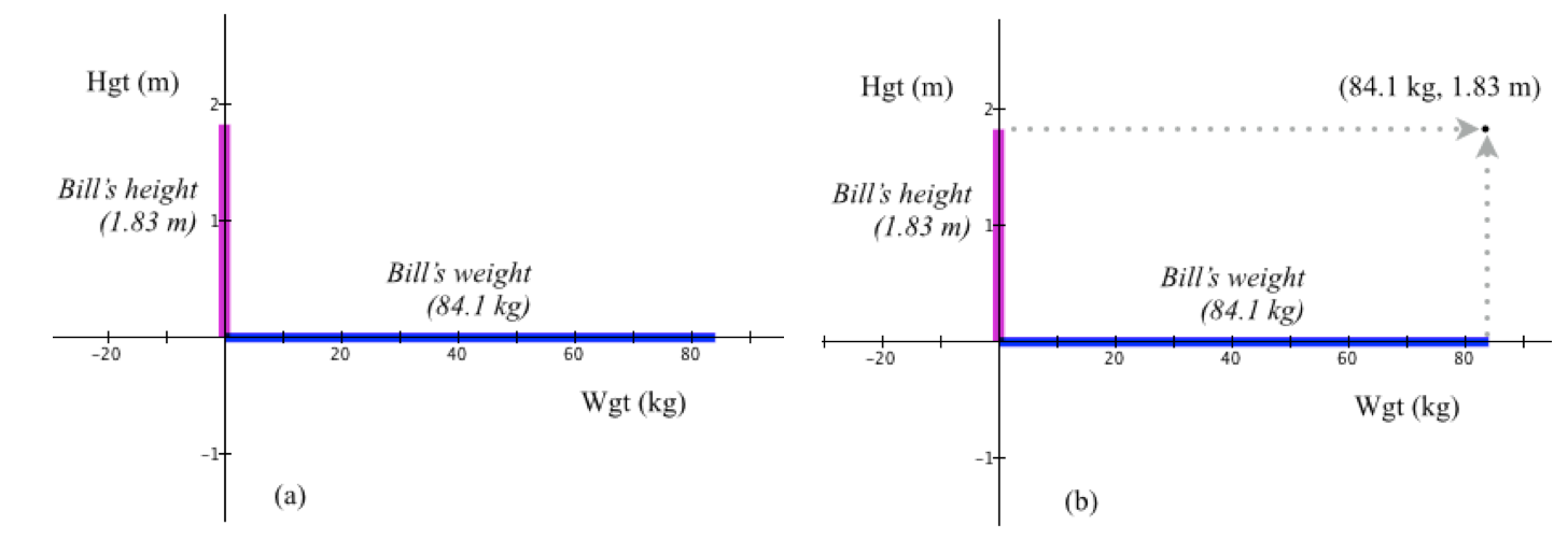 Bill's height on two graphs
